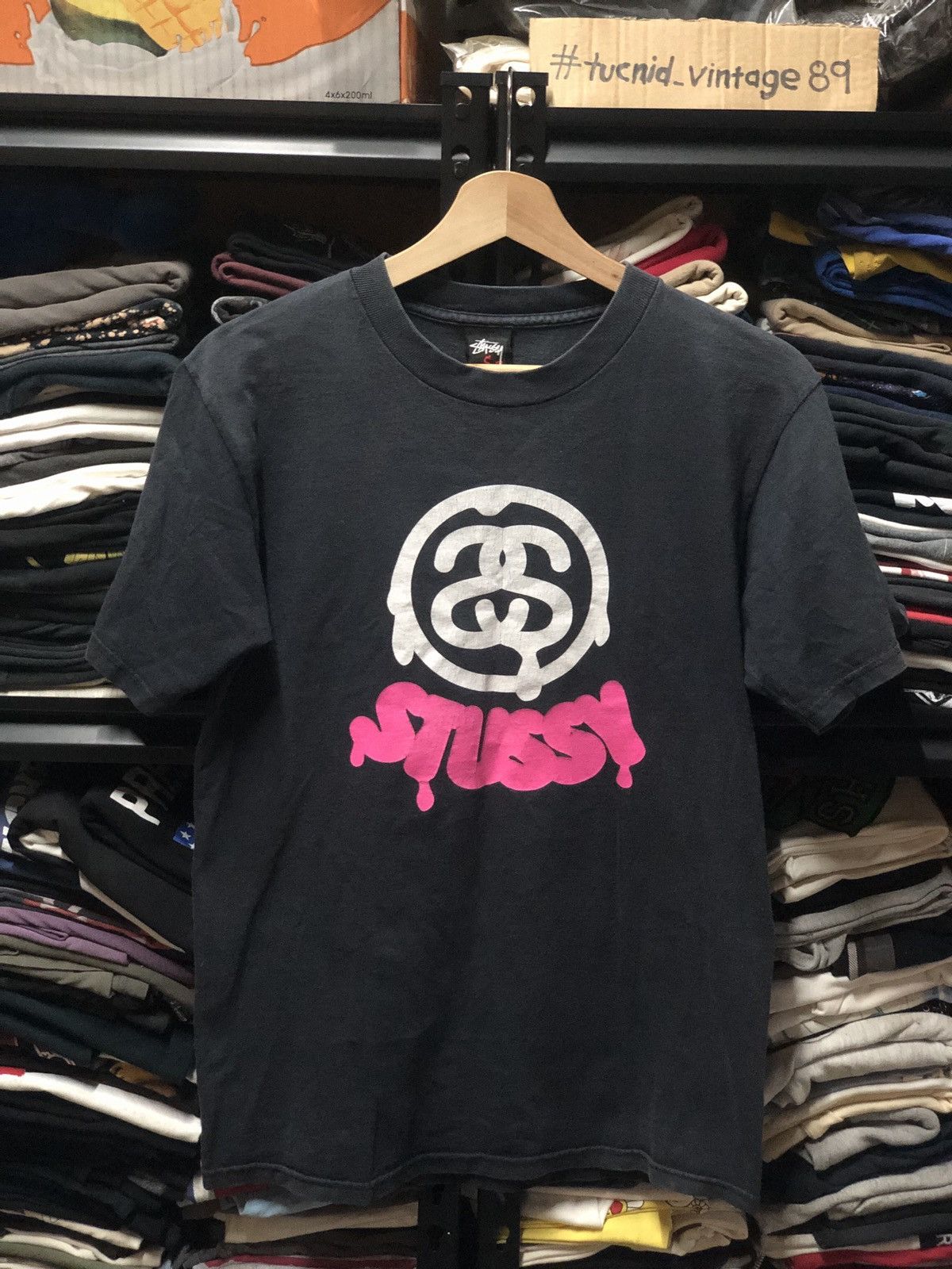 Stussy × Vintage Vintage Stussy Big Logo Tshirt Size US S / EU 44-46 / 1 - 1 Thumbnail