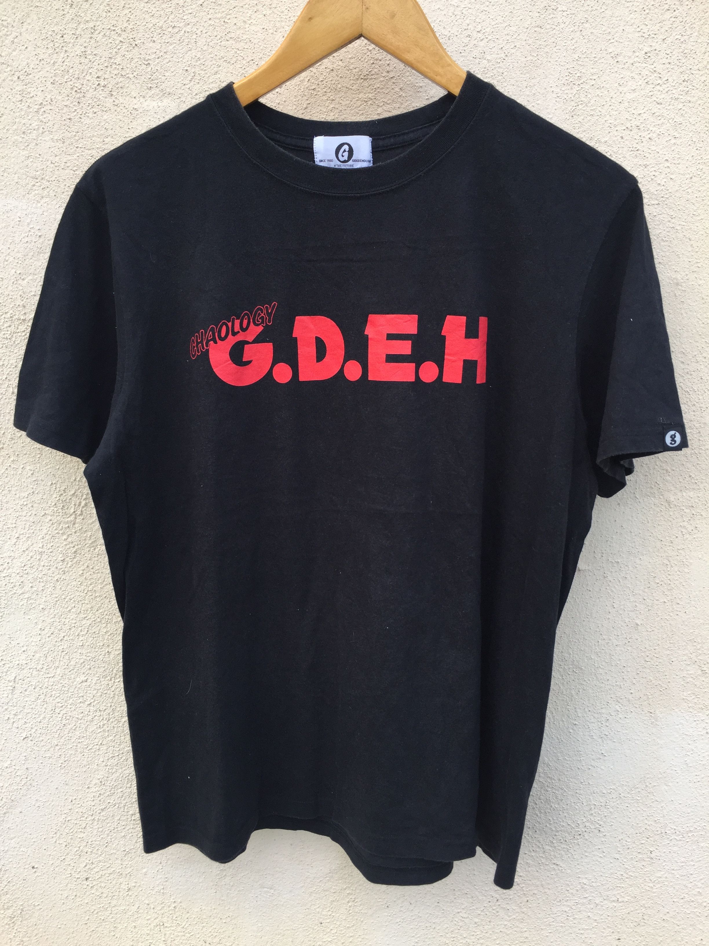 image of Goodenough Punk Gbh Charged Logo Printed T Shirt in Black, Men's (Size Medium)