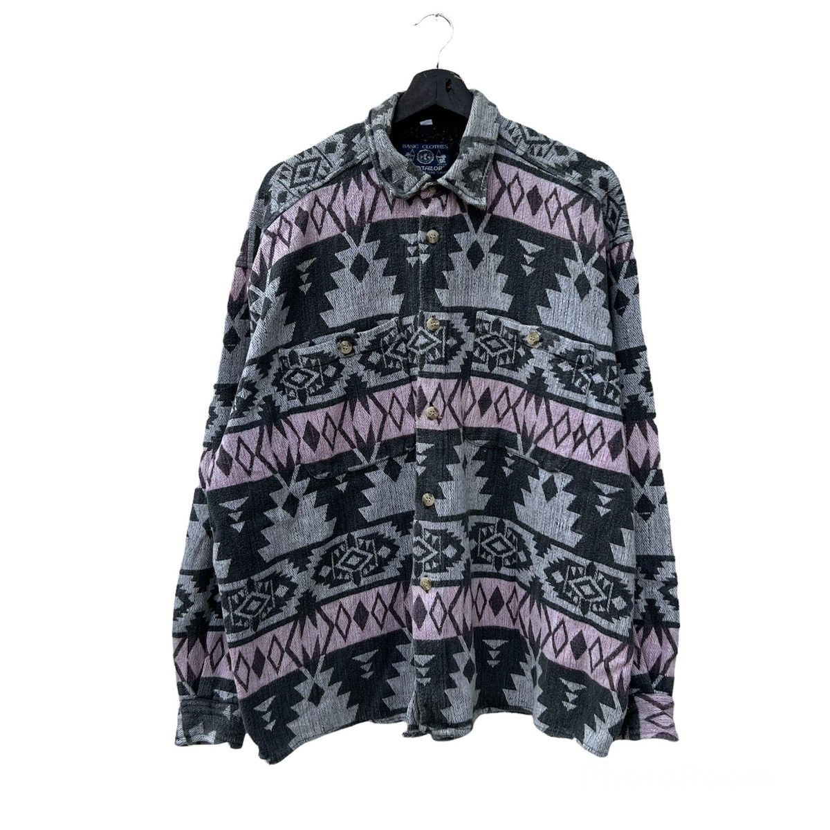 Japanese Brand RARE FULL PRINT NAVAJO BASIC CLOTHES TOMTAILOR Size US XL / EU 56 / 4 - 1 Thumbnail