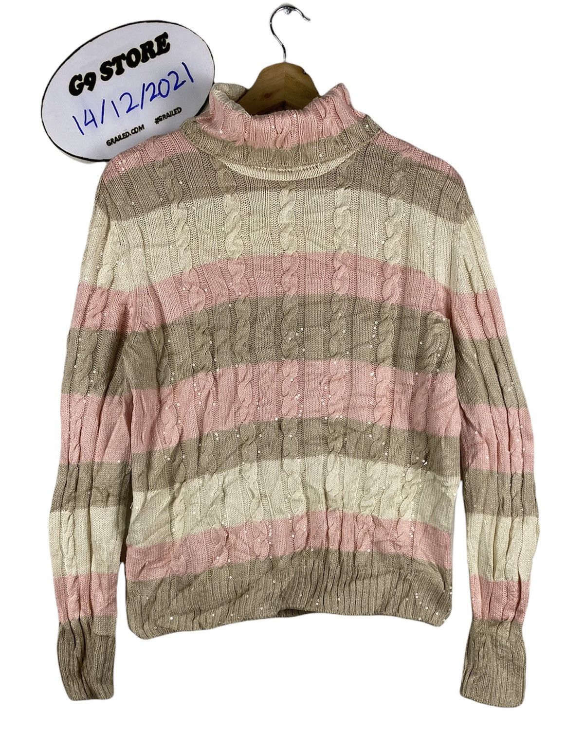 Vintage GONE 🔥 Vintage Coogi Style Multicolour Cable Knit Sweater Size M / US 6-8 / IT 42-44 - 1 Thumbnail