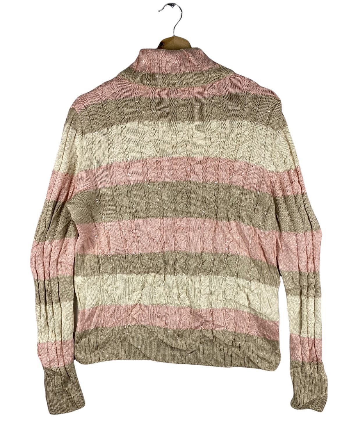 Vintage GONE 🔥 Vintage Coogi Style Multicolour Cable Knit Sweater Size M / US 6-8 / IT 42-44 - 7 Thumbnail