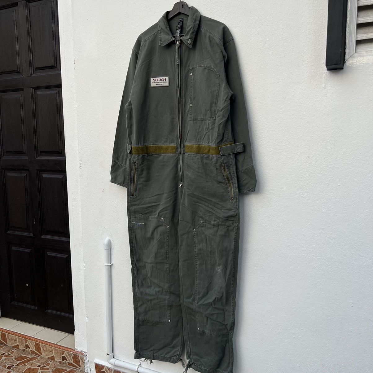 Japanese Brand VINTAGE SOLJAH BIG LOGO OVERALL WORKERS WEAR Size US 40 / EU 56 - 2 Thumbnail