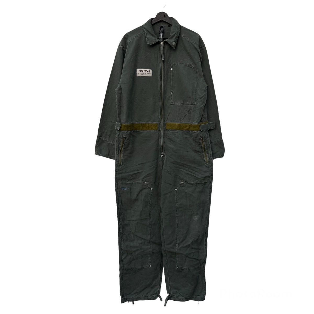 Japanese Brand VINTAGE SOLJAH BIG LOGO OVERALL WORKERS WEAR Size US 40 / EU 56 - 1 Thumbnail