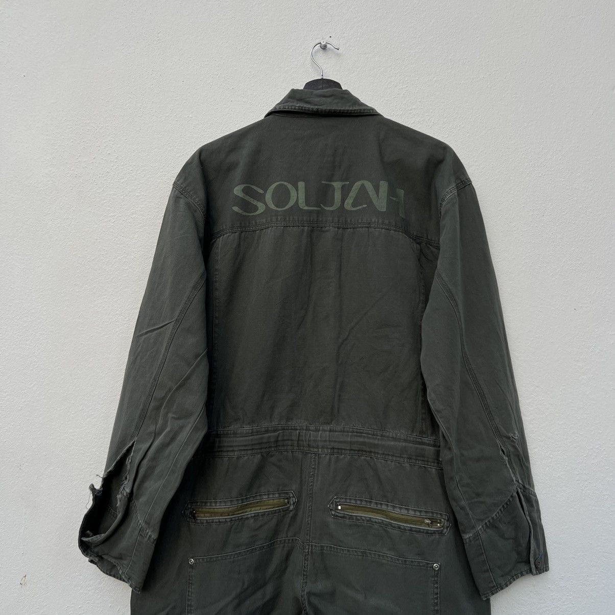 Japanese Brand VINTAGE SOLJAH BIG LOGO OVERALL WORKERS WEAR Size US 40 / EU 56 - 8 Thumbnail