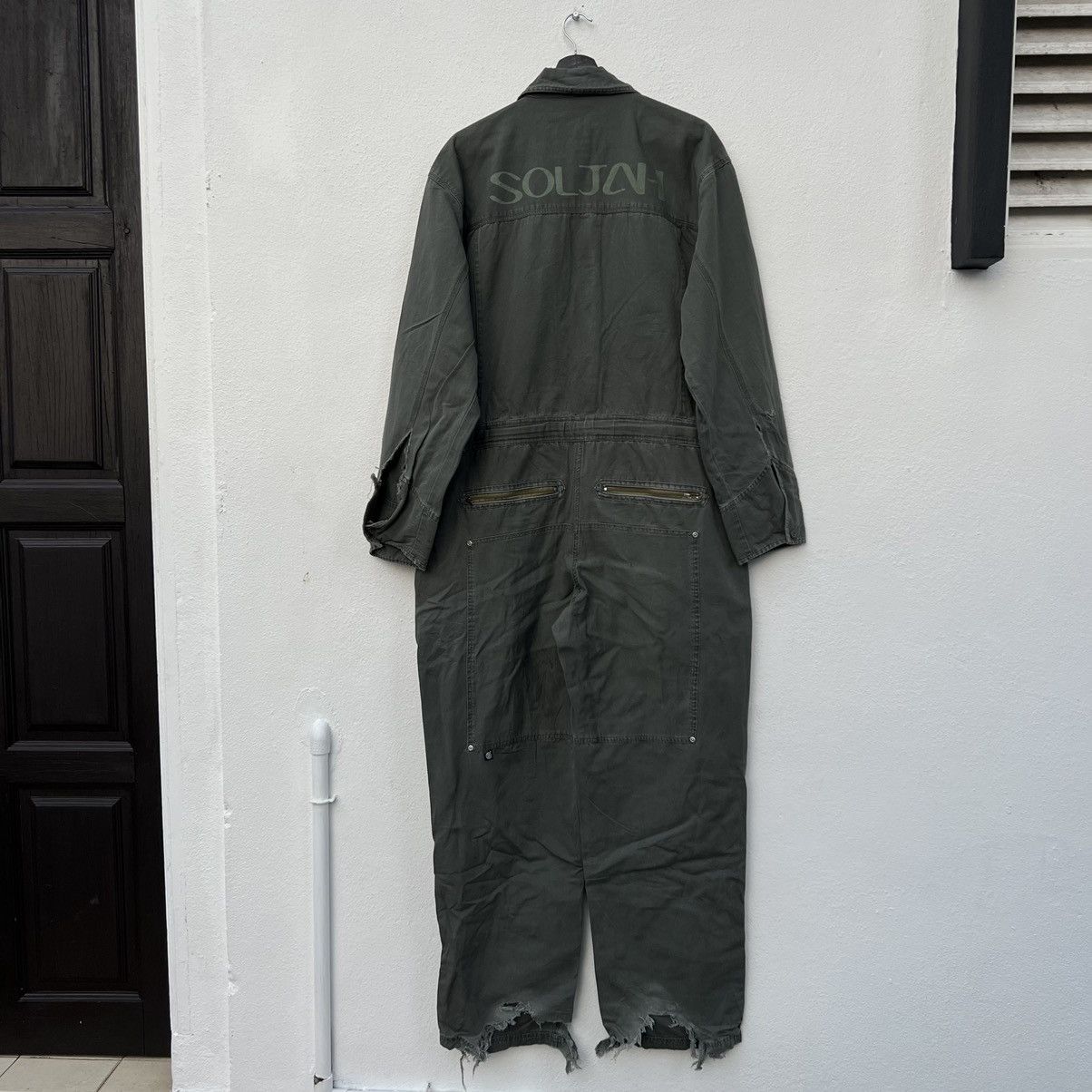 Japanese Brand VINTAGE SOLJAH BIG LOGO OVERALL WORKERS WEAR Size US 40 / EU 56 - 6 Thumbnail