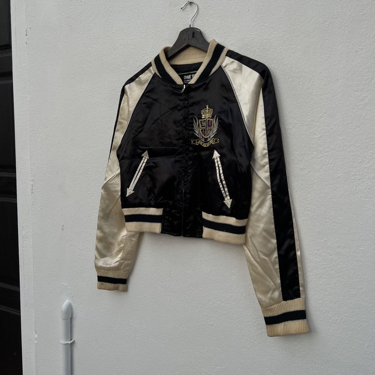 Japanese Brand RARE SUKAJAN JACKET BIG LOGO ONE WAY MANUFACTURED Size US S / EU 44-46 / 1 - 3 Thumbnail