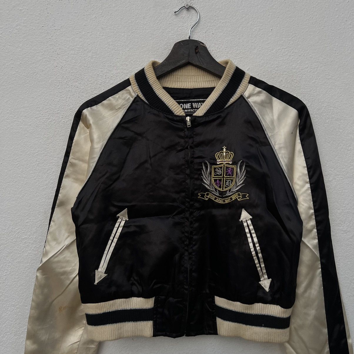 Japanese Brand RARE SUKAJAN JACKET BIG LOGO ONE WAY MANUFACTURED Size US S / EU 44-46 / 1 - 4 Thumbnail