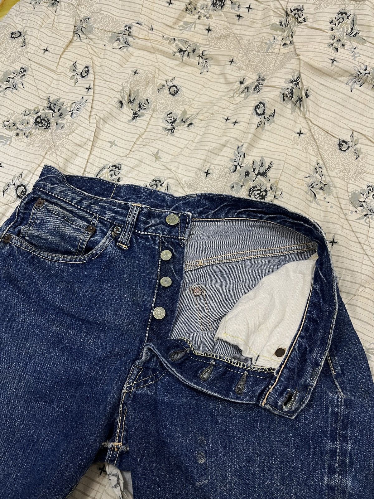 Levi's (Dddd)VINTAGE 1960's Levis Big E Hidden Rivet Selvedge DENIM Size US 29 - 7 Thumbnail