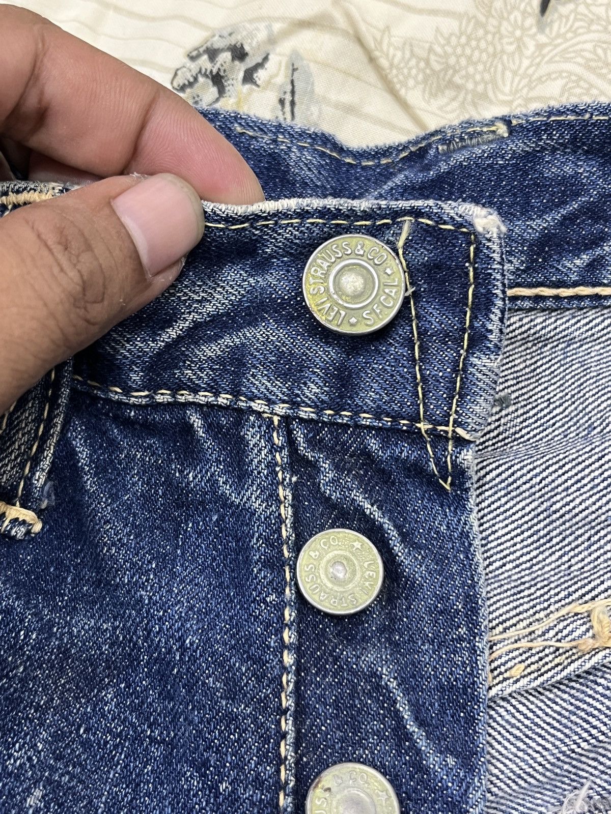 Levi's (Dddd)VINTAGE 1960's Levis Big E Hidden Rivet Selvedge DENIM Size US 29 - 8 Thumbnail