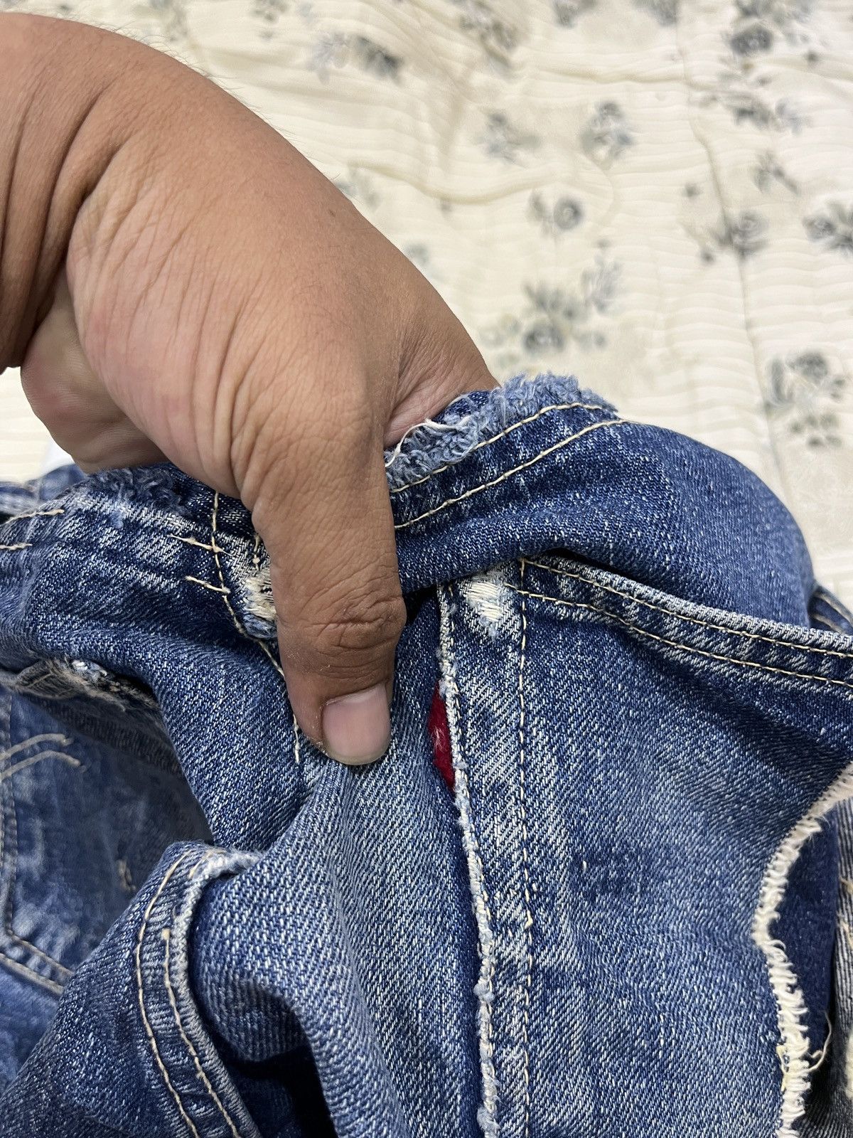 Levi's (Dddd)VINTAGE 1960's Levis Big E Hidden Rivet Selvedge DENIM Size US 29 - 22 Thumbnail