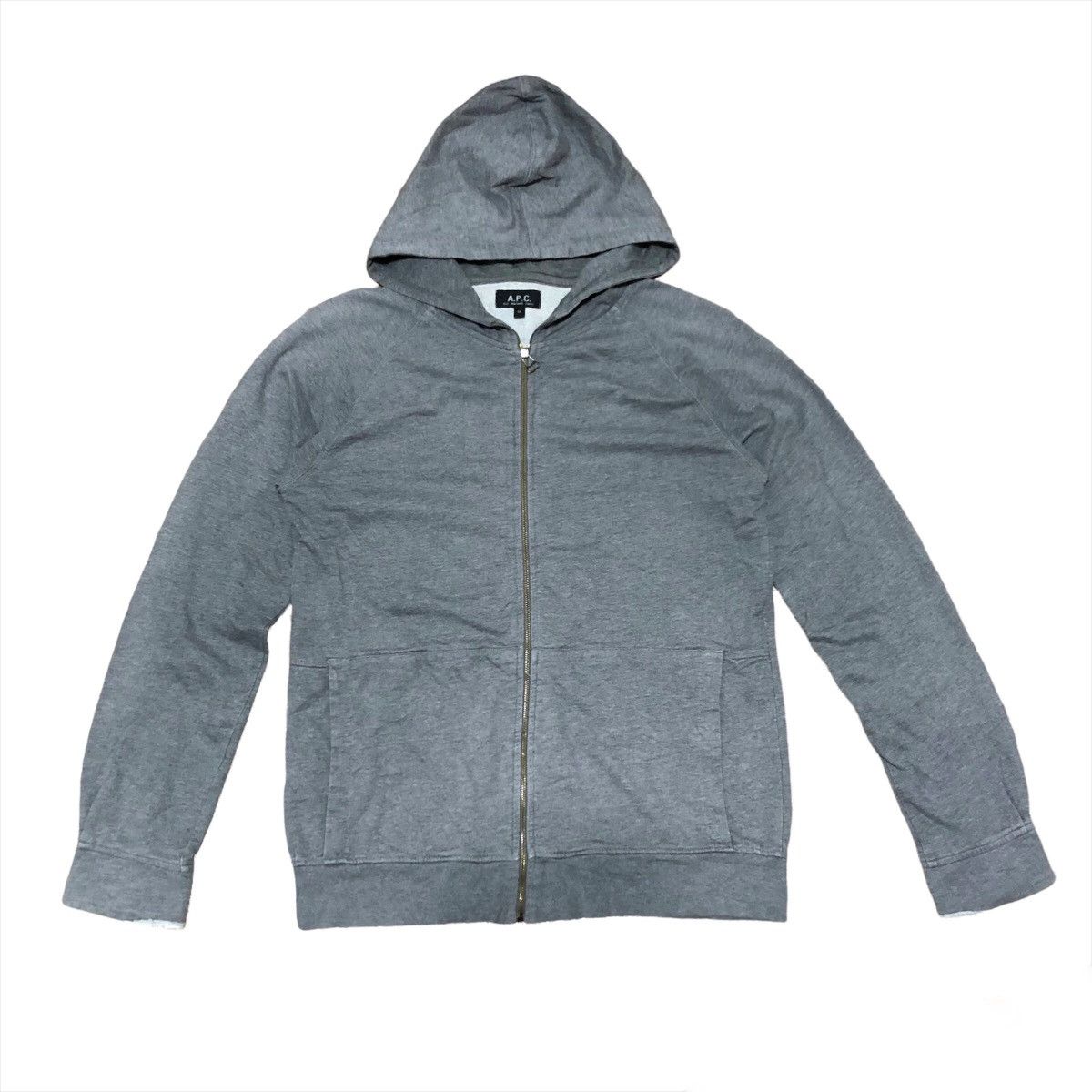 A.P.C. A.P.C Paris Distressed Zipper Hoodie Size US M / EU 48-50 / 2 - 1 Thumbnail