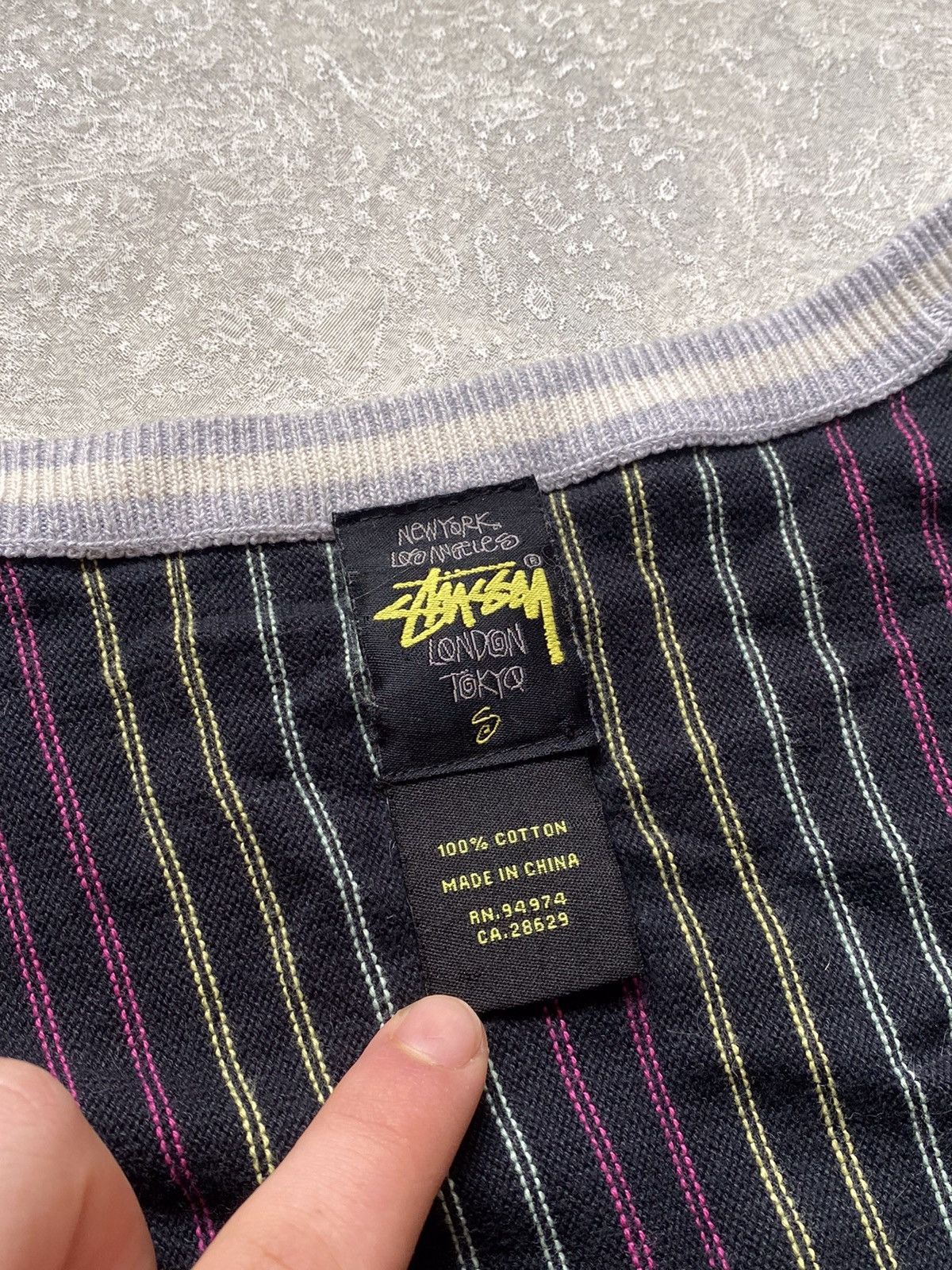 Stussy Vintage Stussy Striped Cardigan V Neck Sweater Size S / US 4 / IT 40 - 3 Thumbnail