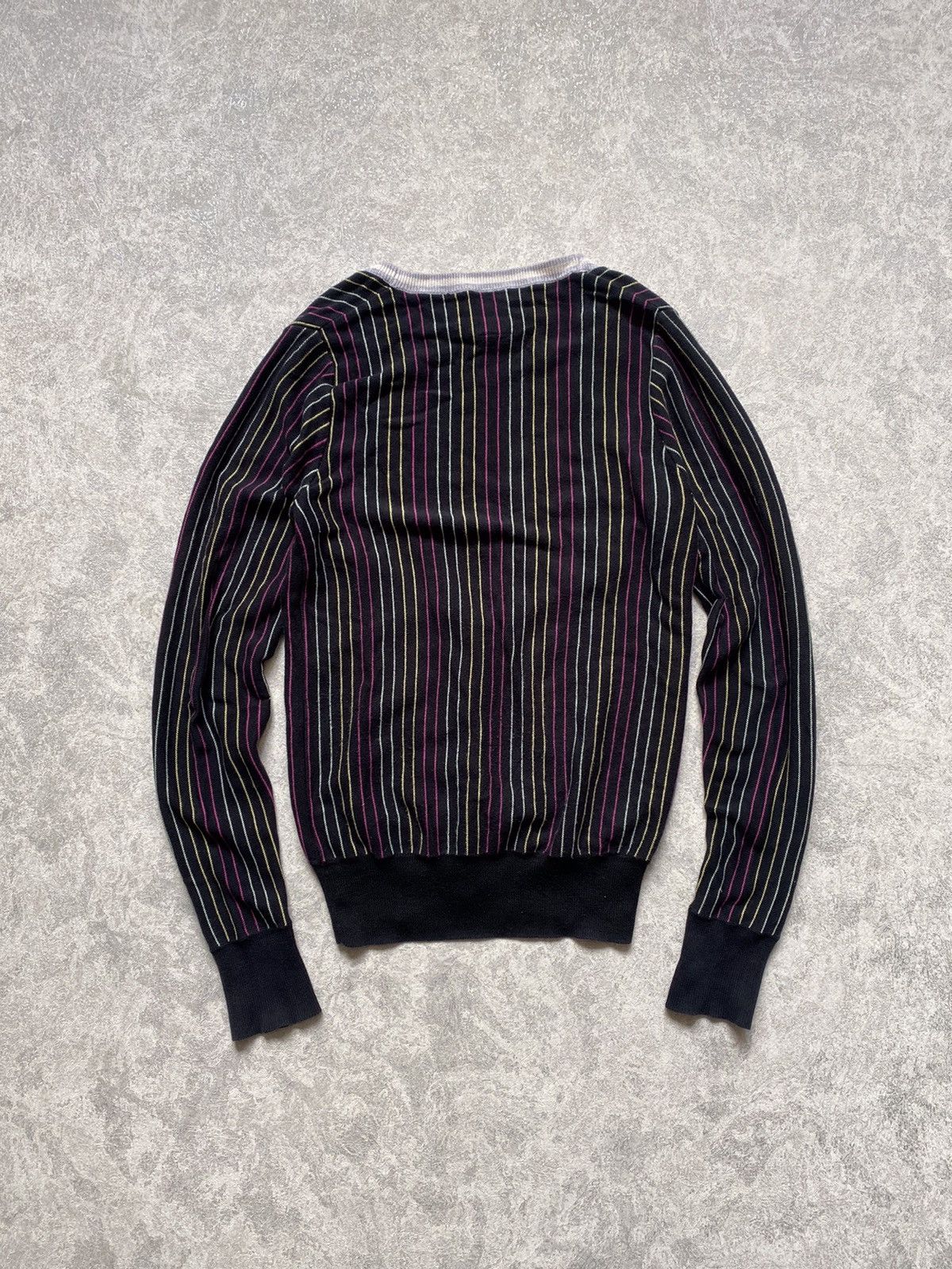 Stussy Vintage Stussy Striped Cardigan V Neck Sweater Size S / US 4 / IT 40 - 7 Thumbnail