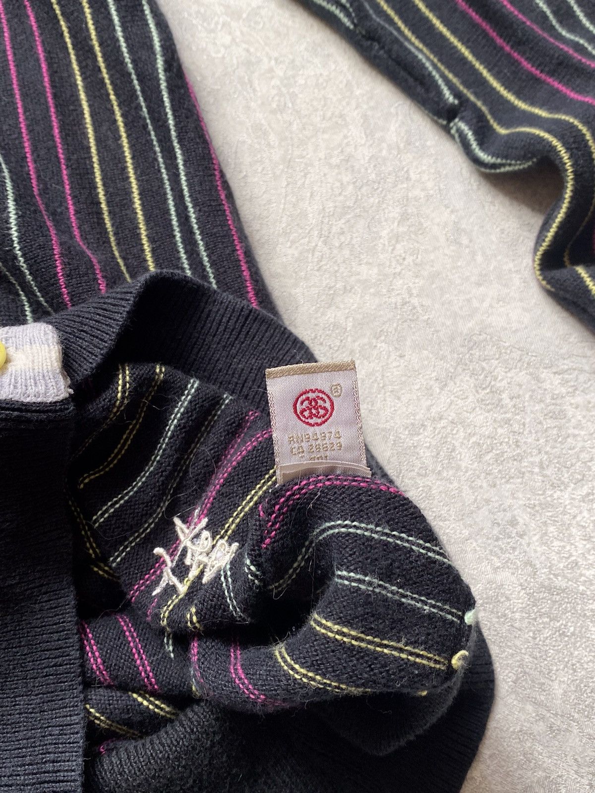 Stussy Vintage Stussy Striped Cardigan V Neck Sweater Size S / US 4 / IT 40 - 6 Thumbnail