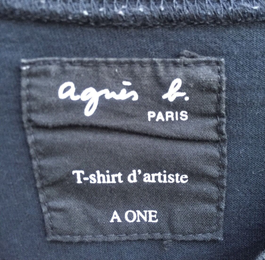 Vintage × agnes b. Vintage Agnes B. Paris Oversized 2001 Black Tshirt Size US S / EU 44-46 / 1 - 4 Thumbnail