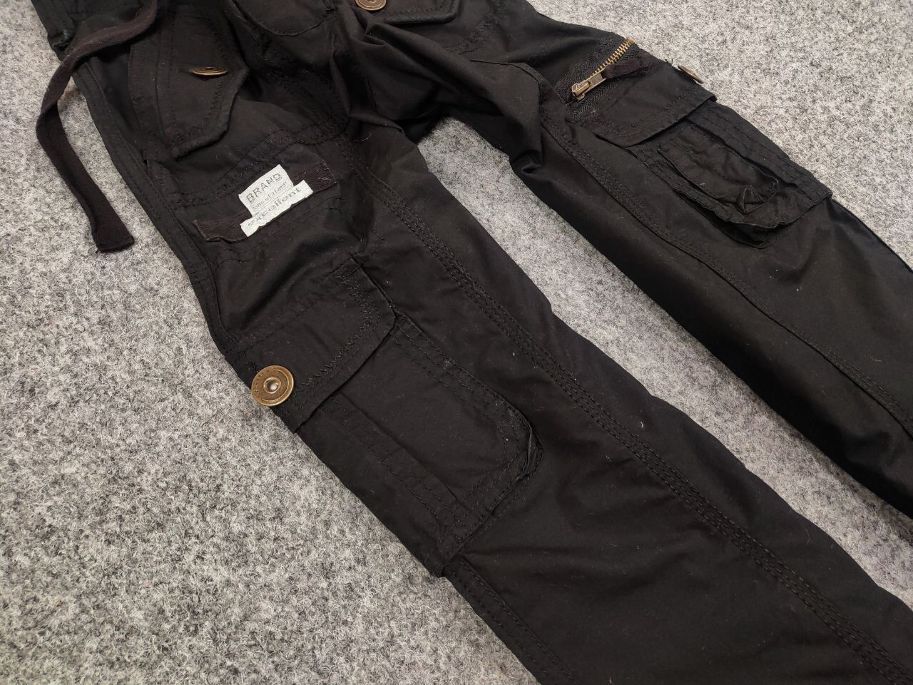 Japanese Brand Vintage 90's Japanese Bondage Zip Bootcut Black Cargo Pants Size 28" / US 6 / IT 42 - 9 Thumbnail