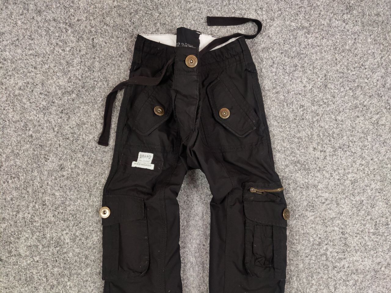 Japanese Brand Vintage 90's Japanese Bondage Zip Bootcut Black Cargo Pants Size 28" / US 6 / IT 42 - 7 Thumbnail