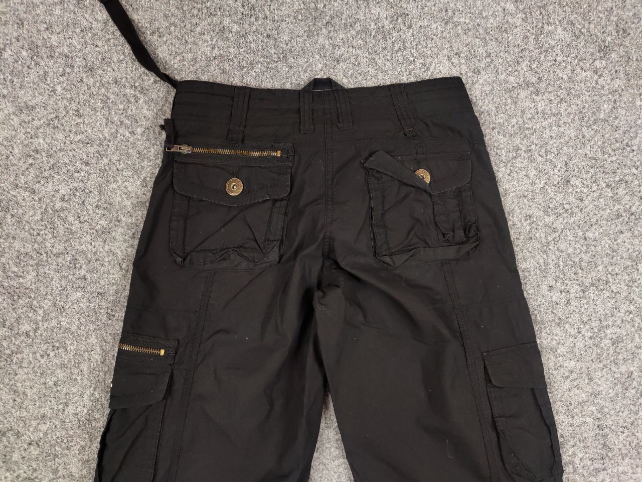 Japanese Brand Vintage 90's Japanese Bondage Zip Bootcut Black Cargo Pants Size 28" / US 6 / IT 42 - 16 Thumbnail