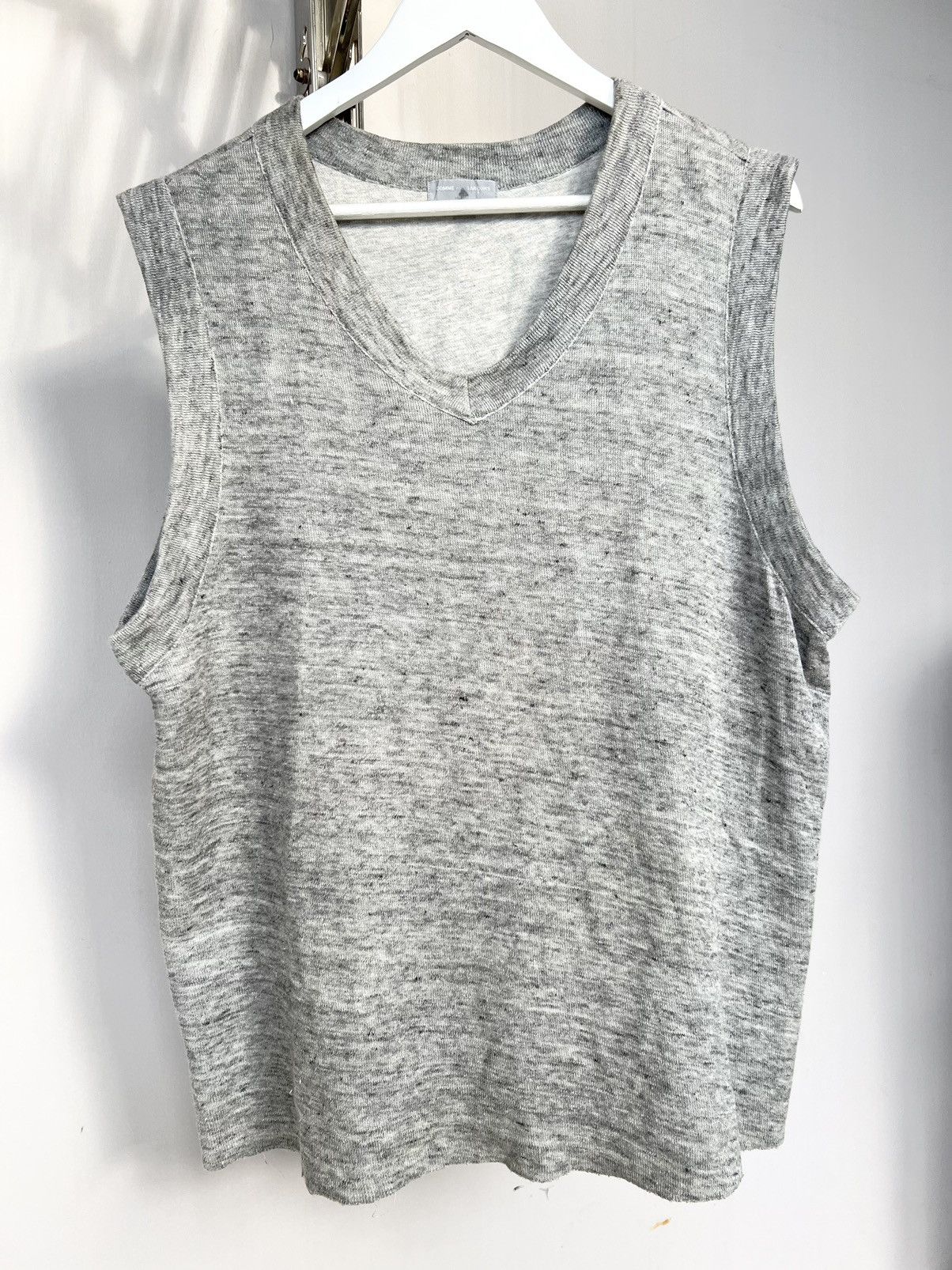 image of Comme Des Garcons x Comme Des Garcons Homme Comme Des Garçons Trashed Vintage Sleeveless Linen Vest