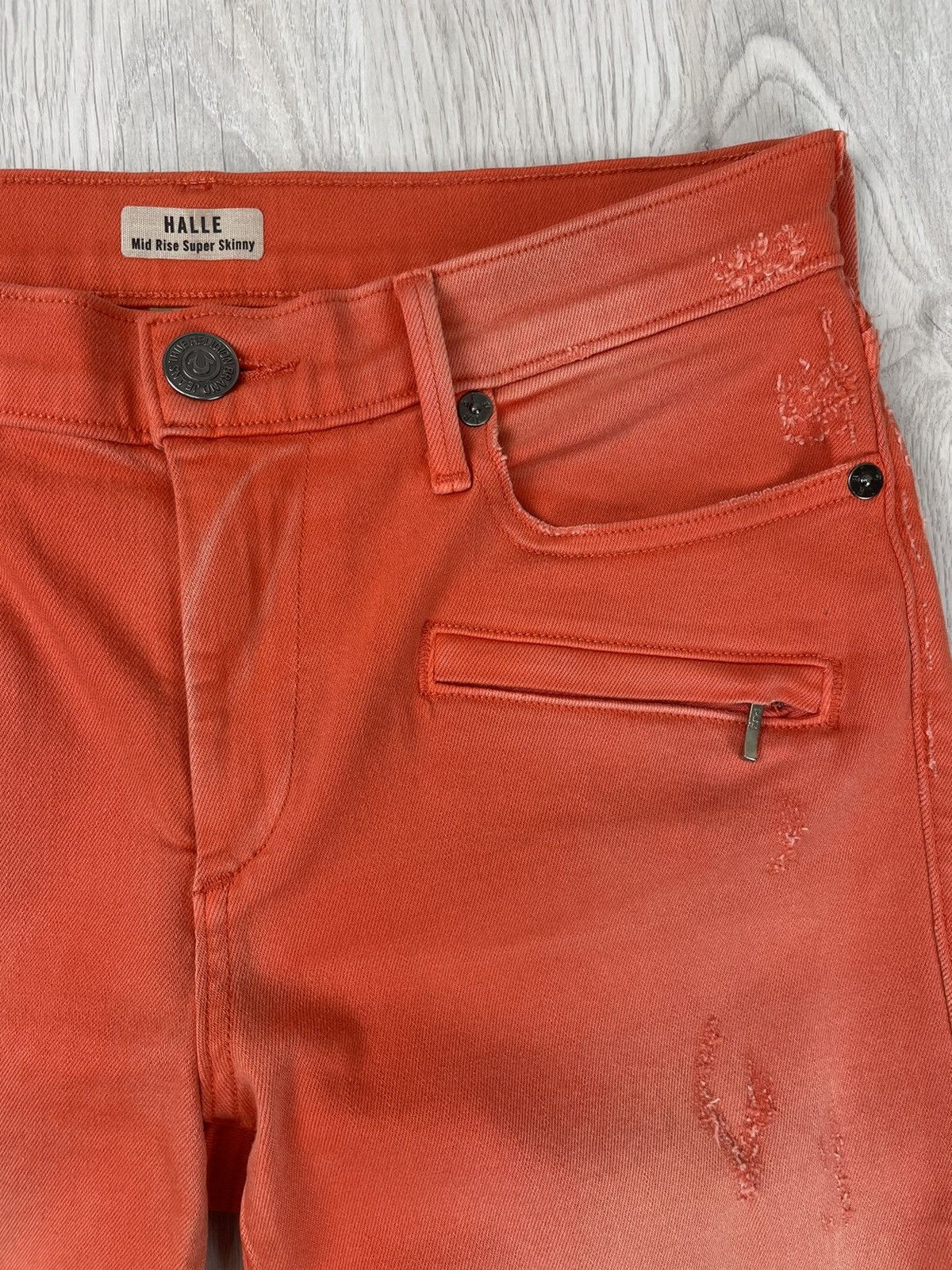 True Religion × Vintage Vintage Women’s True Religion Moto Biker Skinny Denim Jeans Size 28" / US 6 / IT 42 - 4 Thumbnail