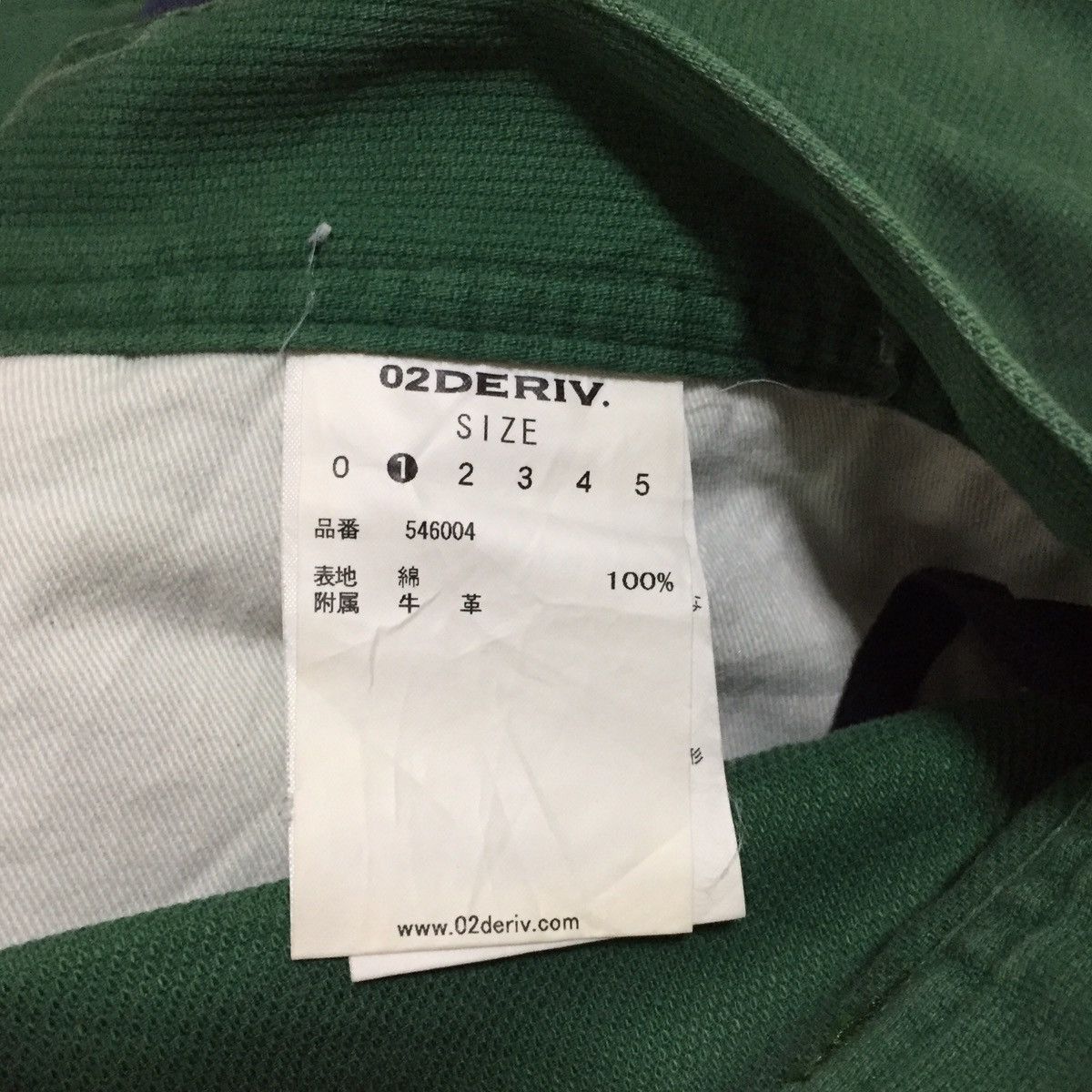 02DERIV. × Designer × Japanese Brand Japan Green 02Deriv. Zipper Straight Fits Pants Size US 31 - 8 Thumbnail