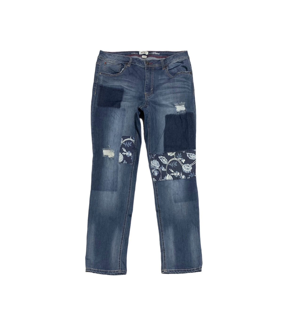 Japanese Brand Vintage Japanese Brand EV1 Patchwork Kapital Style Jeans Size US 33 - 1 Thumbnail