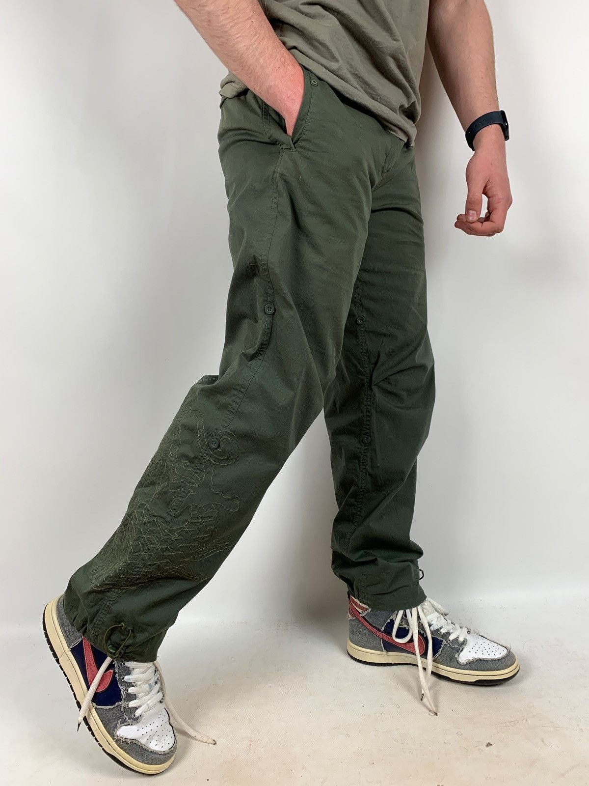 Japanese Brand Maharishi Embroidered Dragon Transformer Cargo Shopats Pants Size US 29 - 1 Thumbnail