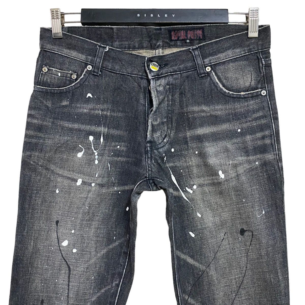 Japanese Brand Vintage ROYAL PUSSY Denim Painter Jeans Size 29" - 3 Thumbnail