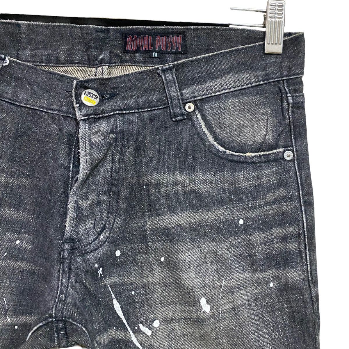 Japanese Brand Vintage ROYAL PUSSY Denim Painter Jeans Size 29" - 4 Thumbnail