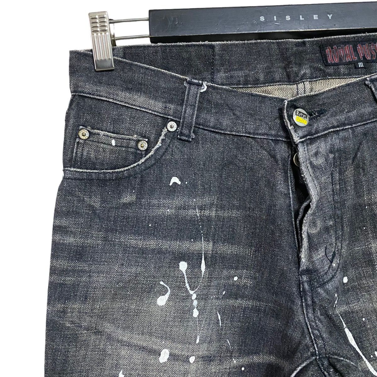 Japanese Brand Vintage ROYAL PUSSY Denim Painter Jeans Size 29" - 5 Thumbnail
