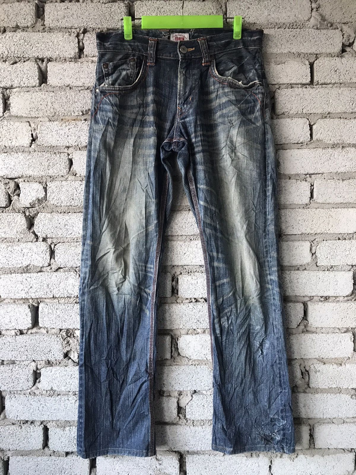 Edwin × Vintage Vintage Edwin Distressed Denim Size 33x41 Size US 33 - 1 Thumbnail