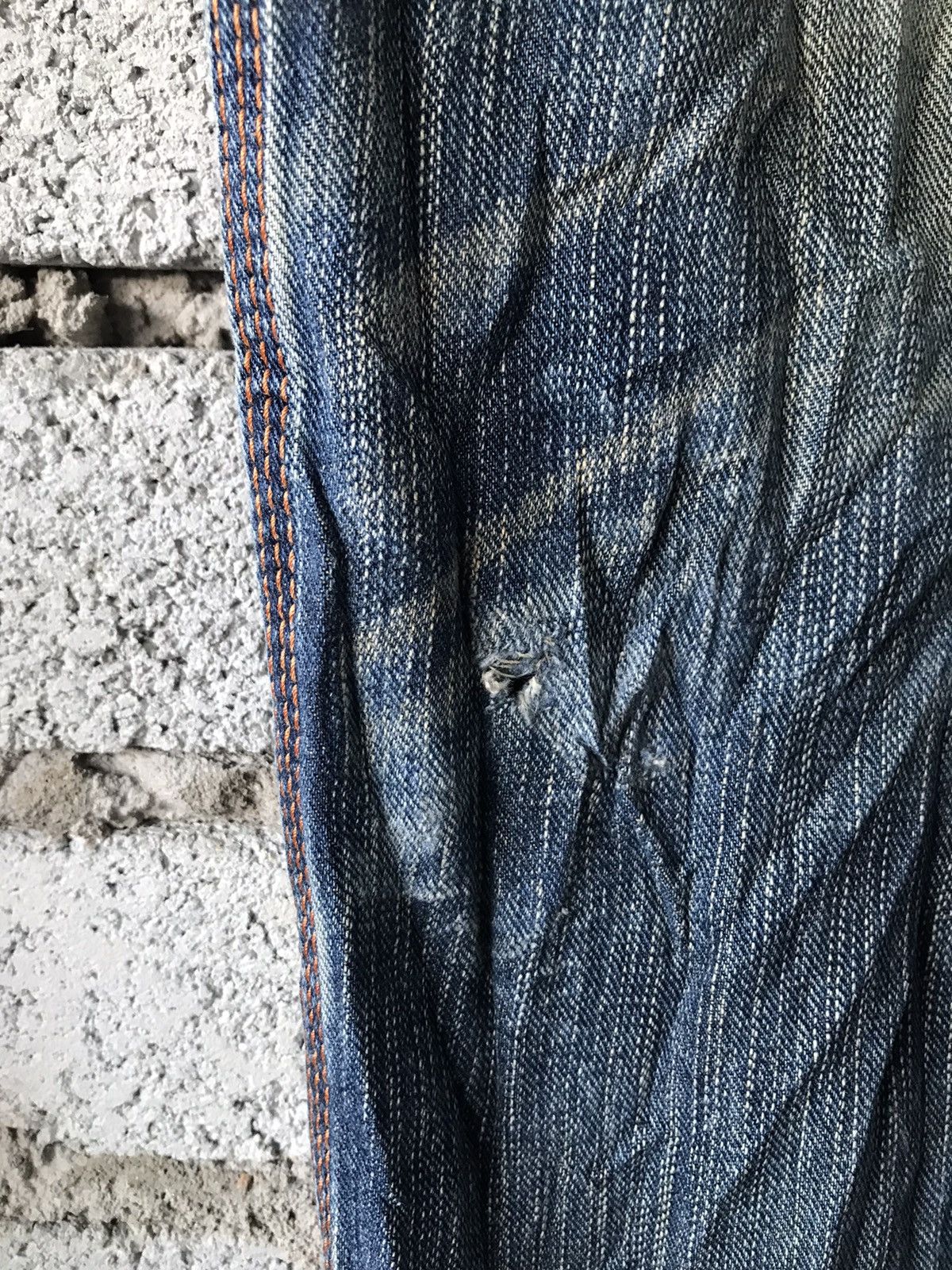 Edwin × Vintage Vintage Edwin Distressed Denim Size 33x41 Size US 33 - 4 Thumbnail