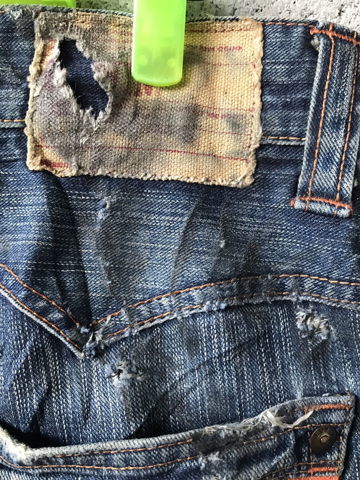 Edwin × Vintage Vintage Edwin Distressed Denim Size 33x41 Size US 33 - 10 Thumbnail