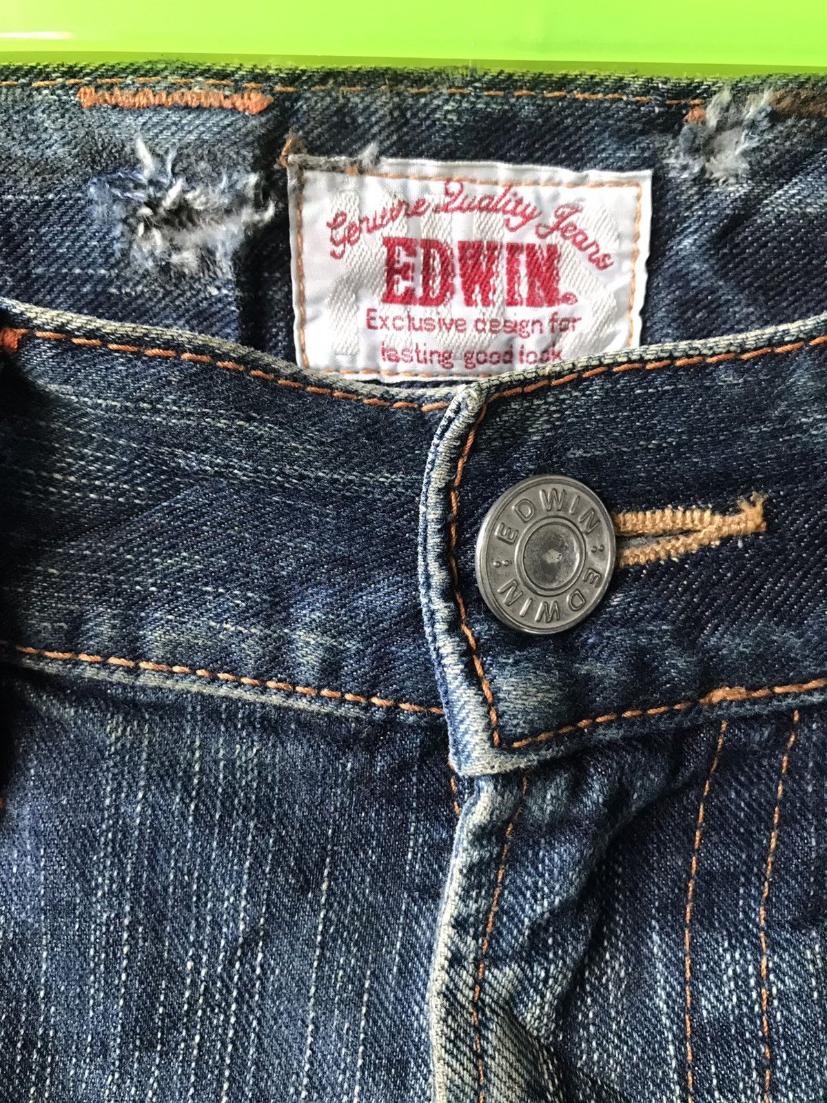 Edwin × Vintage Vintage Edwin Distressed Denim Size 33x41 Size US 33 - 8 Thumbnail