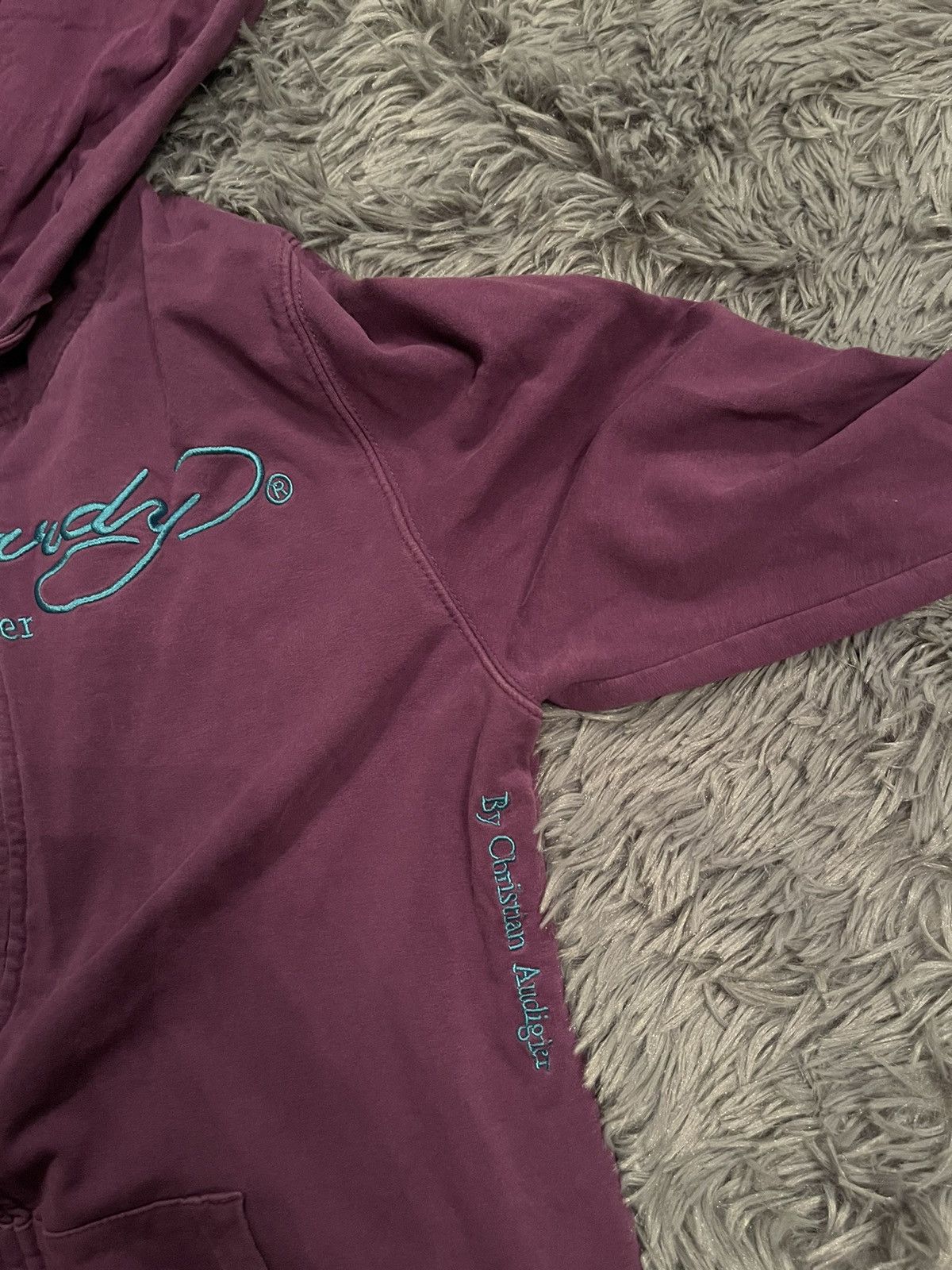Christian Audigier × Ed Hardy × Vintage Ed Hardy Christian Audigier Y2K Japanese style purple hoodie Size L / US 10 / IT 46 - 10 Thumbnail
