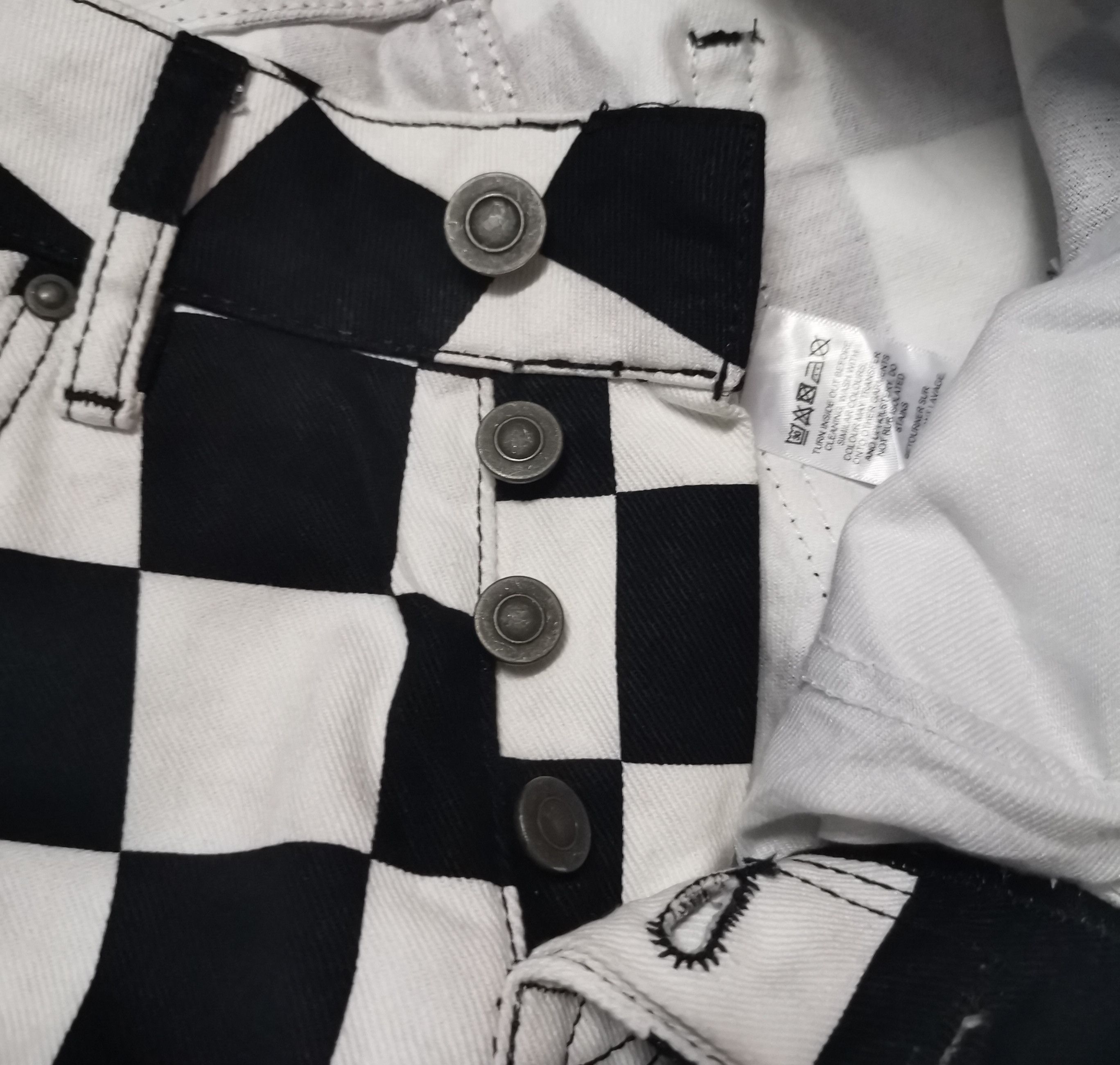 Asos 🔥BEST PRICE🔥Asos Black & White Denim Pants Size US 26 / EU 42 - 5 Thumbnail