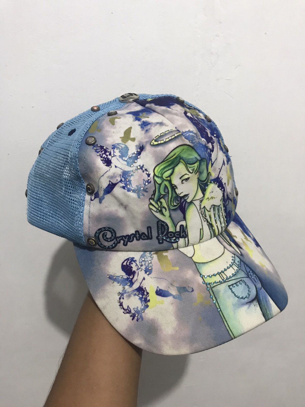 Christian Audigier Y2K CRYSTAL ROCK TRUCKER HAT BY CHRISTIAN AUDIGIER Size ONE SIZE - 3 Thumbnail