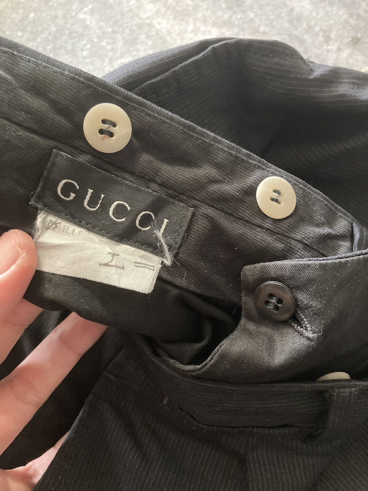 Gucci Gucci bretelle black pinstripe pants Size US 30 / EU 46 - 4 Thumbnail