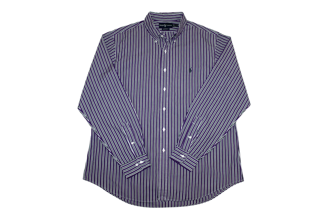 Ralph Lauren VTG Ralph Lauren Striped Button Down Shirt.Made in Hong ...