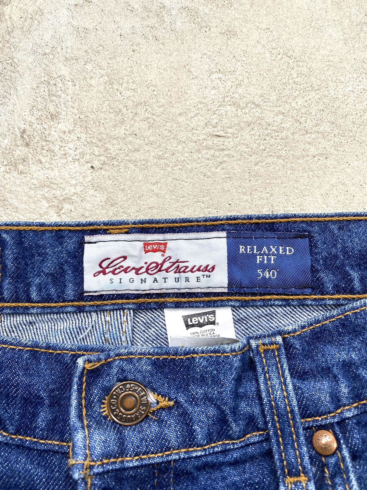 Levi's Vintage Clothing 90’s Vintage Levi’s 540 Denim Pants Navy Y2K Hype Size US 34 / EU 50 - 7 Thumbnail