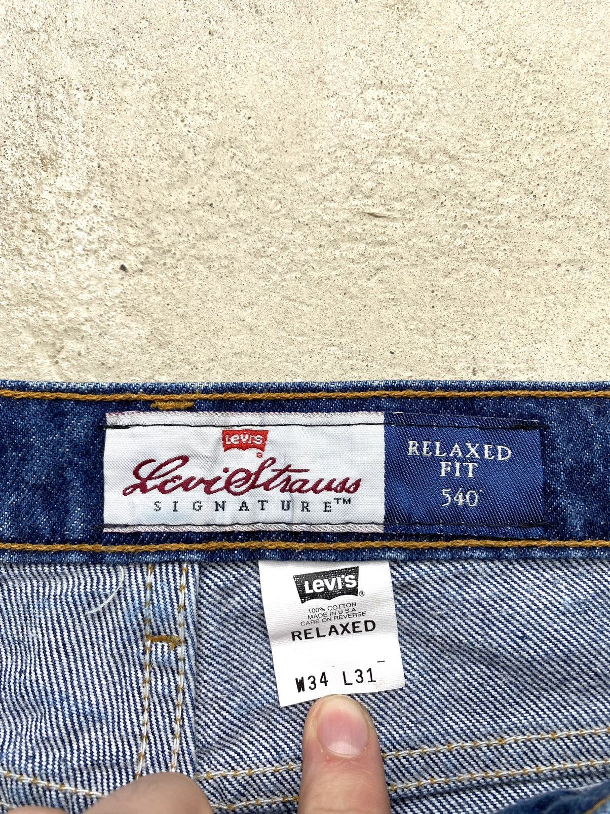 Levi's Vintage Clothing 90’s Vintage Levi’s 540 Denim Pants Navy Y2K Hype Size US 34 / EU 50 - 8 Thumbnail