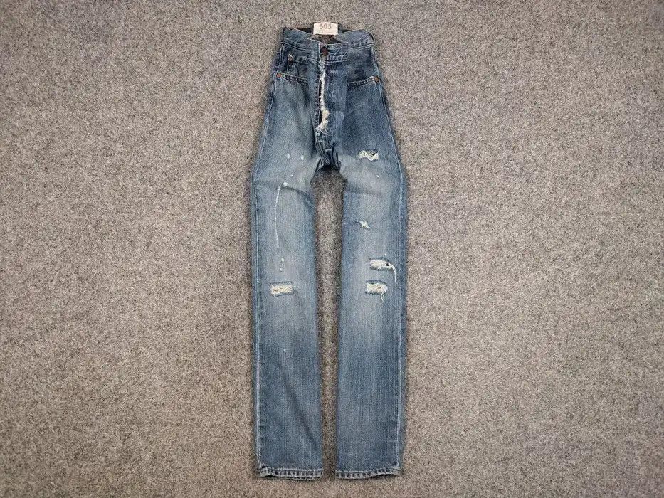 Levi's Vintage 90s Levis 505 Limited Edition Distressed Denim Jeans Size US 34 / EU 50 - 1 Thumbnail