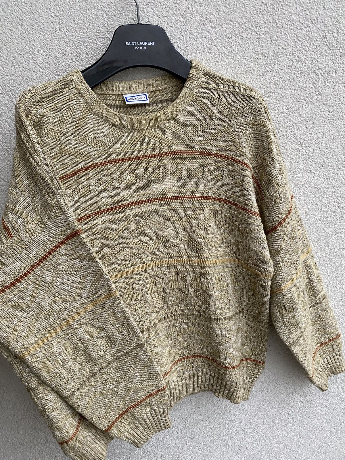 Yves Saint Laurent 90s YSL Sweater Knit Vintage Yves Saint Laurent Sweatshirt Size US M / EU 48-50 / 2 - 2 Thumbnail