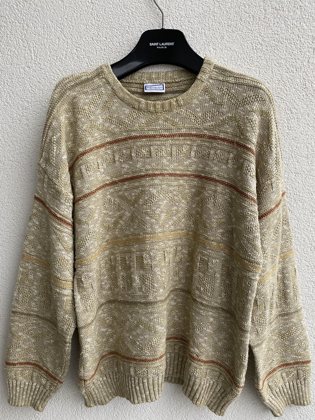 Yves Saint Laurent 90s YSL Sweater Knit Vintage Yves Saint Laurent Sweatshirt Size US M / EU 48-50 / 2 - 18 Thumbnail