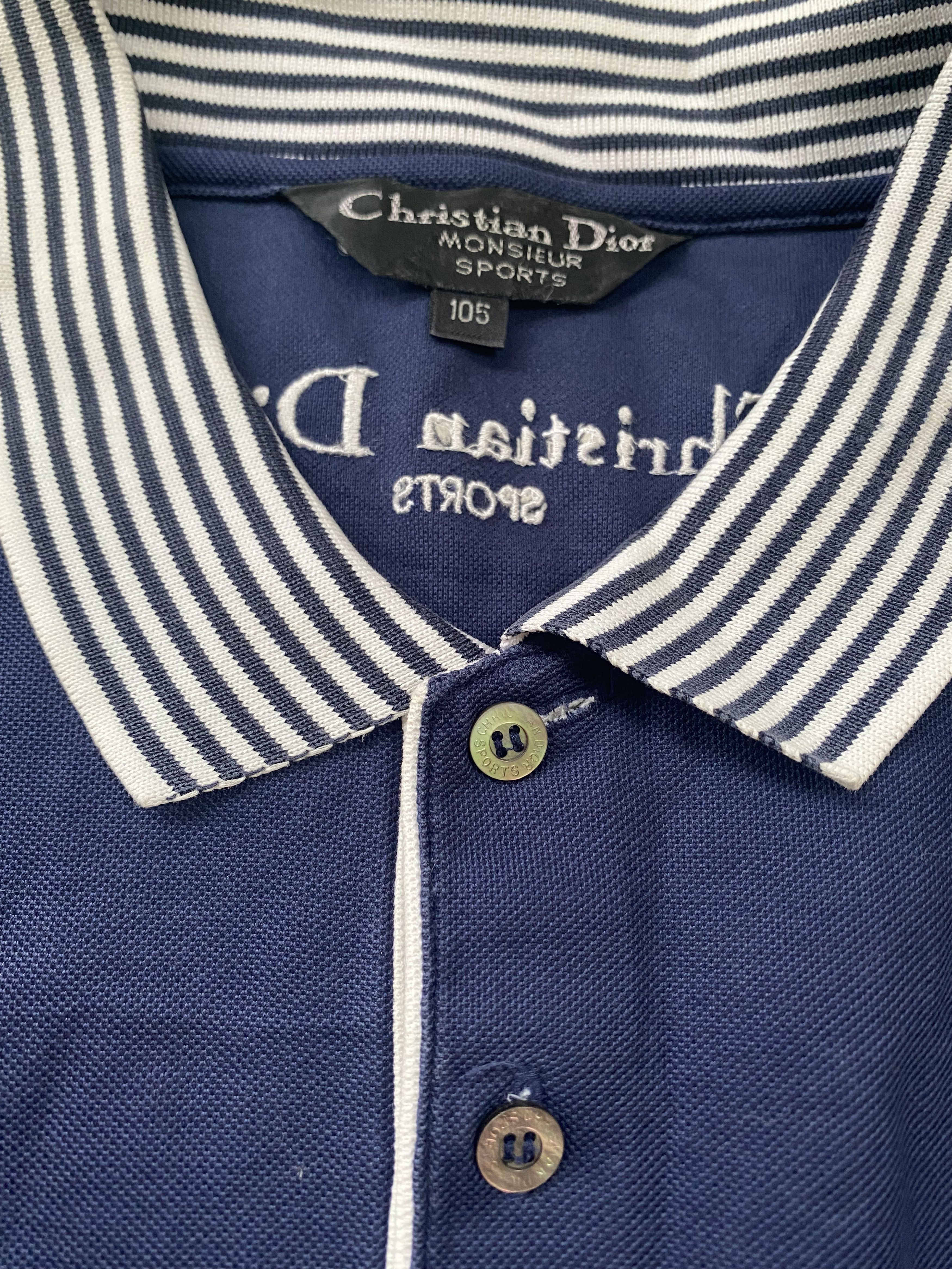 Christian Dior Monsieur Vintage Christian Dior Polo Shirt Longsleeve Rugby Size US L / EU 52-54 / 3 - 6 Thumbnail