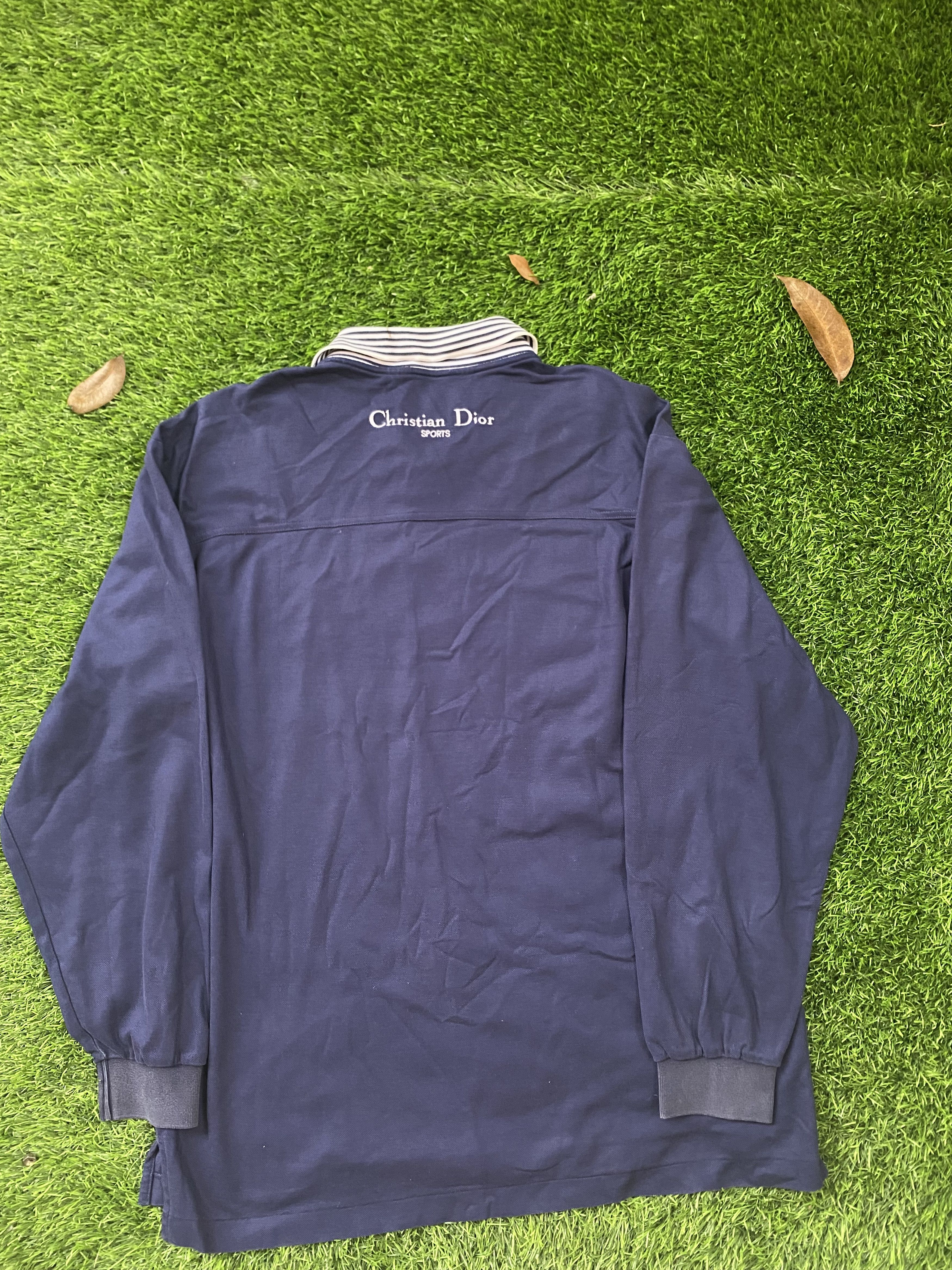 Christian Dior Monsieur Vintage Christian Dior Polo Shirt Longsleeve Rugby Size US L / EU 52-54 / 3 - 2 Thumbnail