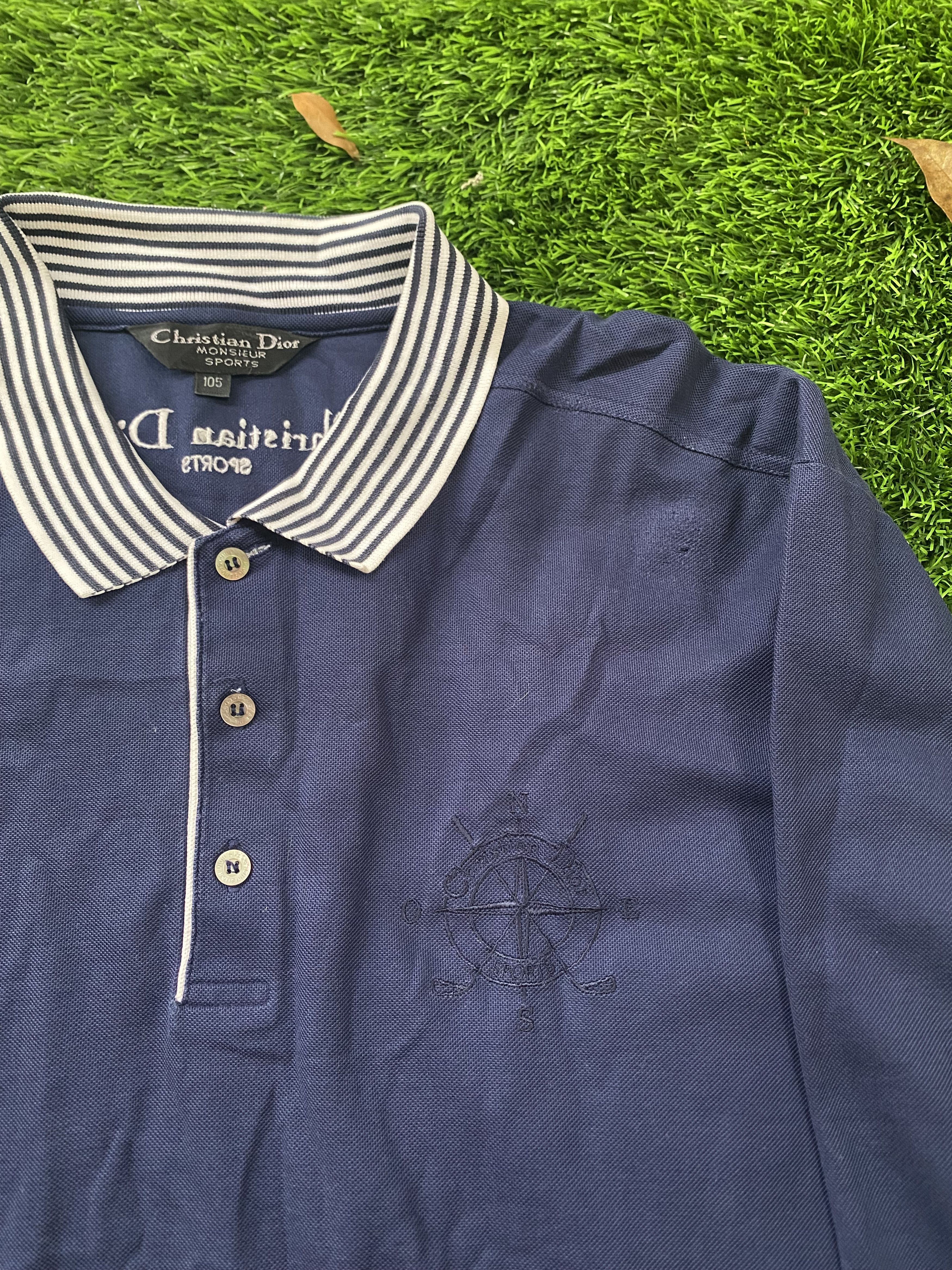 Christian Dior Monsieur Vintage Christian Dior Polo Shirt Longsleeve Rugby Size US L / EU 52-54 / 3 - 4 Thumbnail