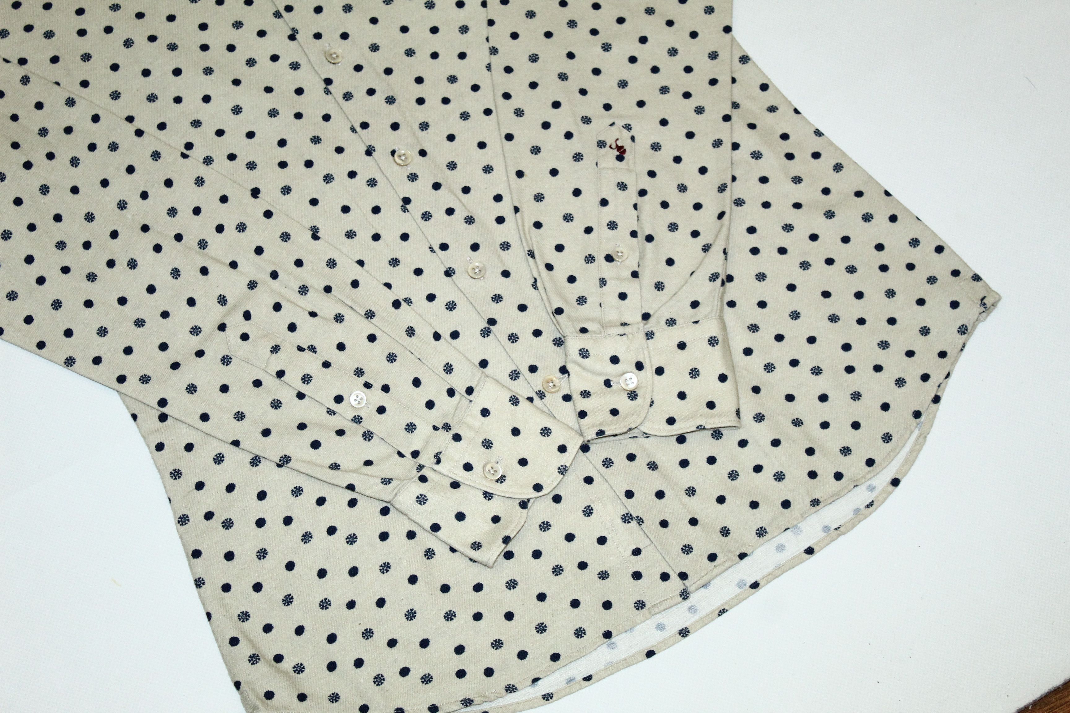 Glanshirt A Slowear Brand Glanshirt Dot Print Cotton Wool Shirt Size US M / EU 48-50 / 2 - 5 Thumbnail