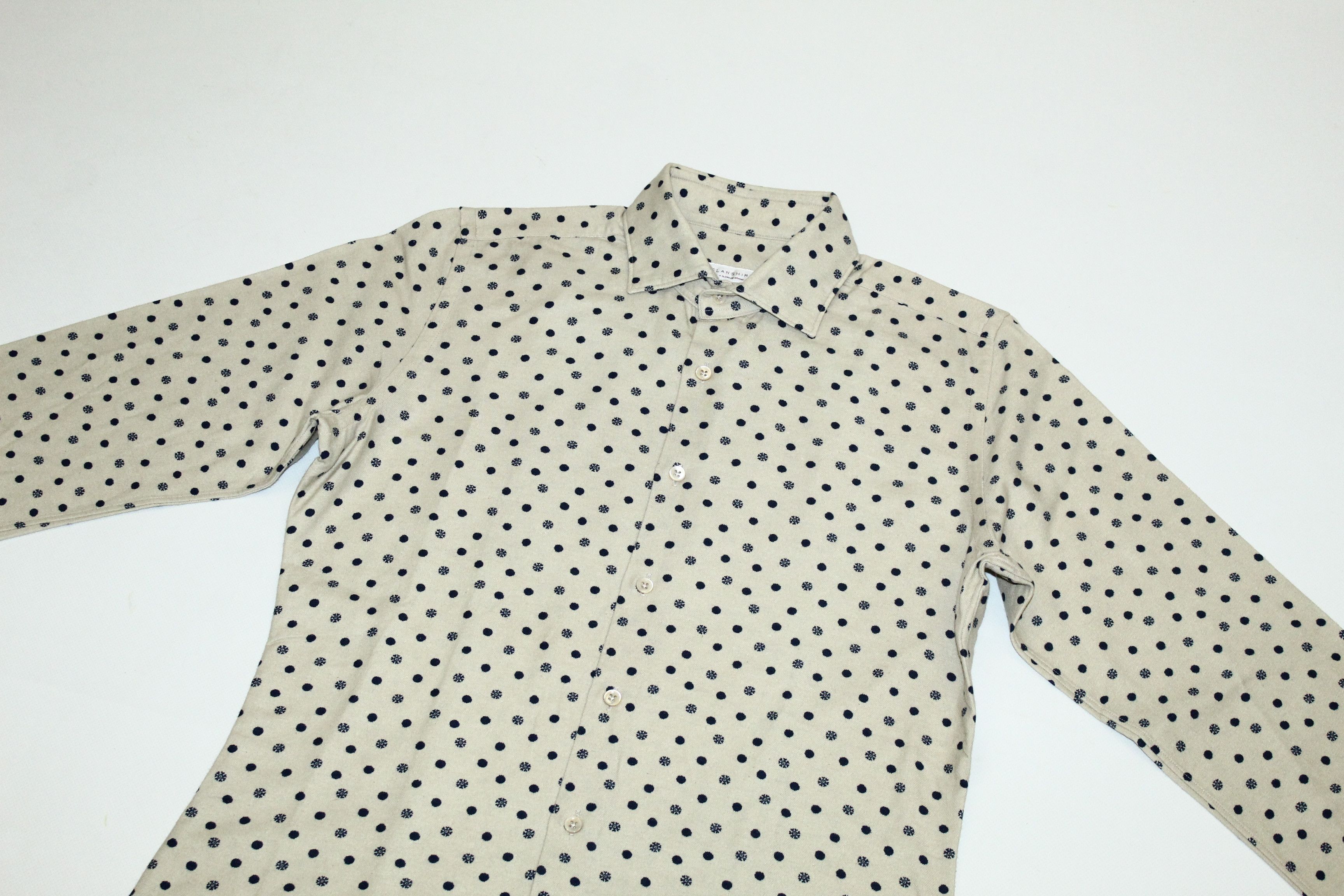 Glanshirt A Slowear Brand Glanshirt Dot Print Cotton Wool Shirt Size US M / EU 48-50 / 2 - 7 Thumbnail