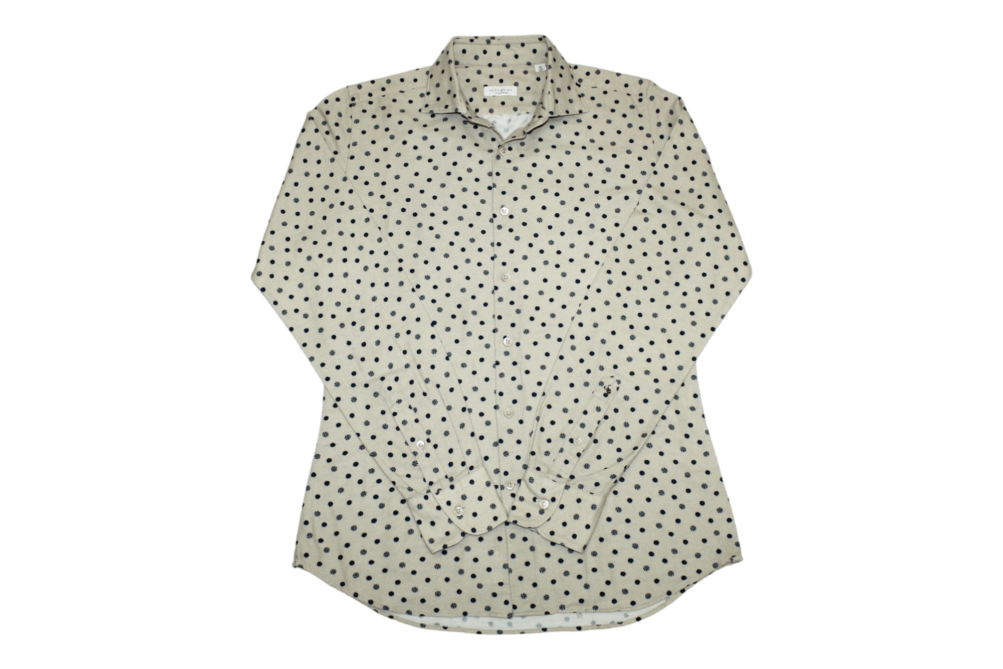 Glanshirt A Slowear Brand Glanshirt Dot Print Cotton Wool Shirt Size US M / EU 48-50 / 2 - 1 Thumbnail